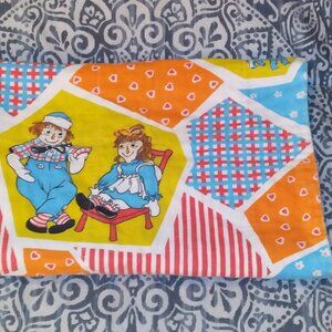 Vintage 1984 Handmade Raggedy Ann & Andy Blanket